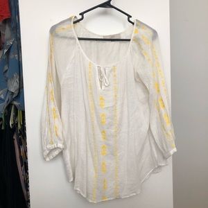 White hippie Loft shirt